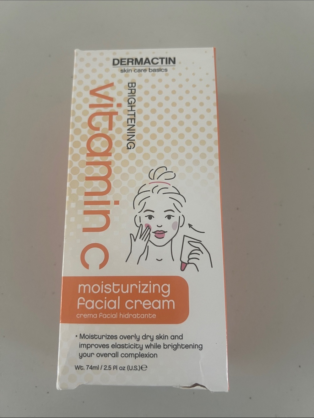 Dermactin Brightening Vitamin C Moisturizing Facial Cream - Orange/White